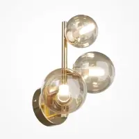 Aplica de perete Metal si Sticla Auriu/Crem L20xH25cm Dallas - Ultima șansă