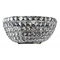 Ultimele produse - Aplica de perete din Cristal Transparent cu 2 becuri L26x15xH13cm Basfor