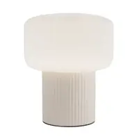 Veioza din Ceramica Bej si Sticla Alb H19xD16cm Omaggio - Lansare
