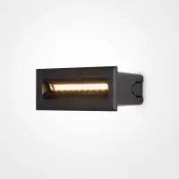 Spot incastrat pentru iluminat scari din Metal Negru 5W 400lm 3000k L14xH5cm Bosca - Ultima șansă