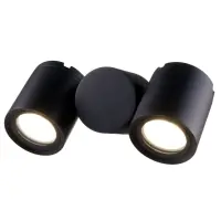 Ofertă online - Aplica de perete pentru exterior din Metal Negru cu 2 becuri L21x7xH7cm Wall Street