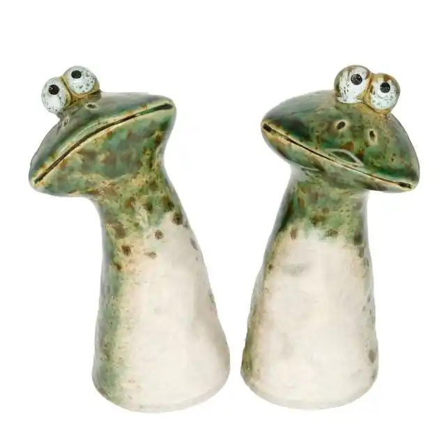 Profită acum | Figurina ceramica broasca, 8x7x15,5 cm