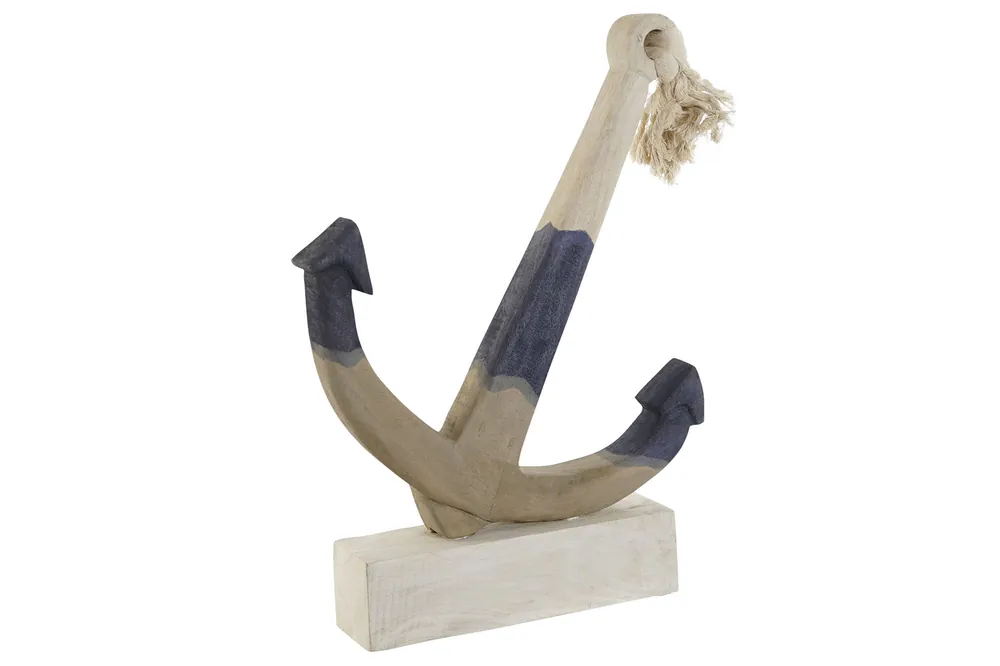 Decoratiune lemn mango ancora, 37,5x7,5x52 cm - Cumpără acum