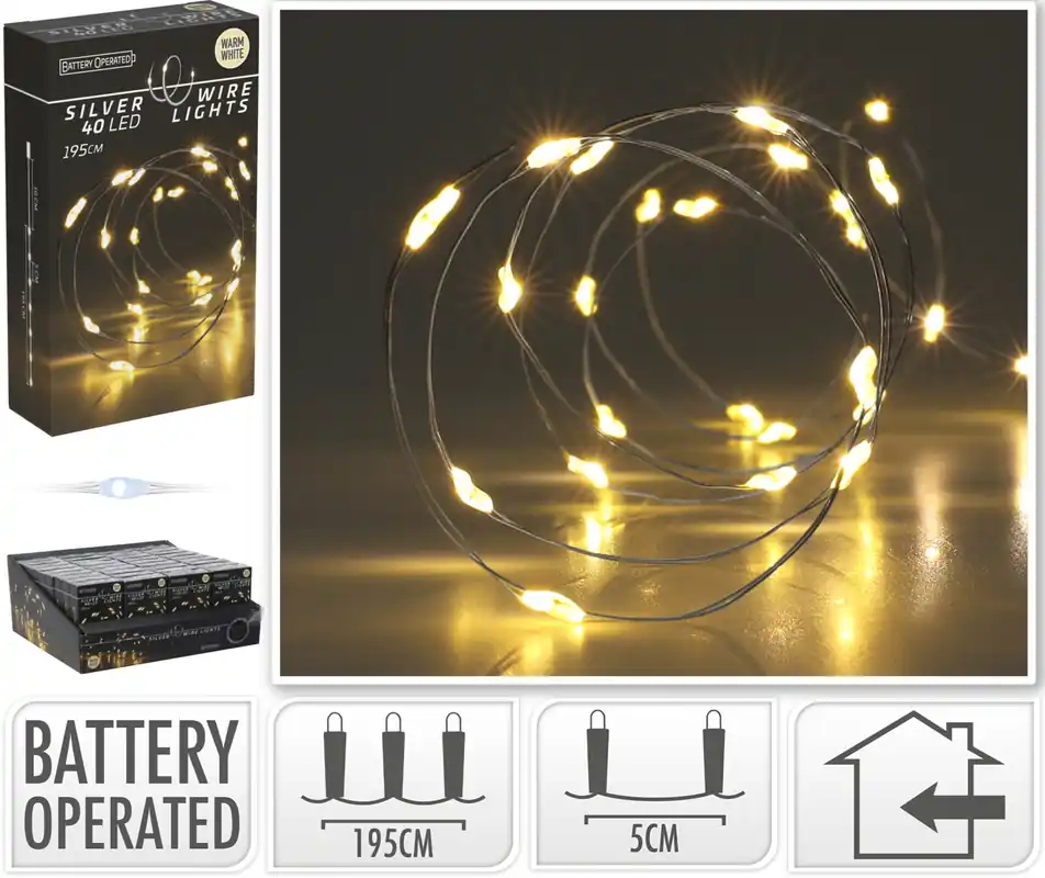 Instalatie lumina calda, 40 Led | Calitate de top