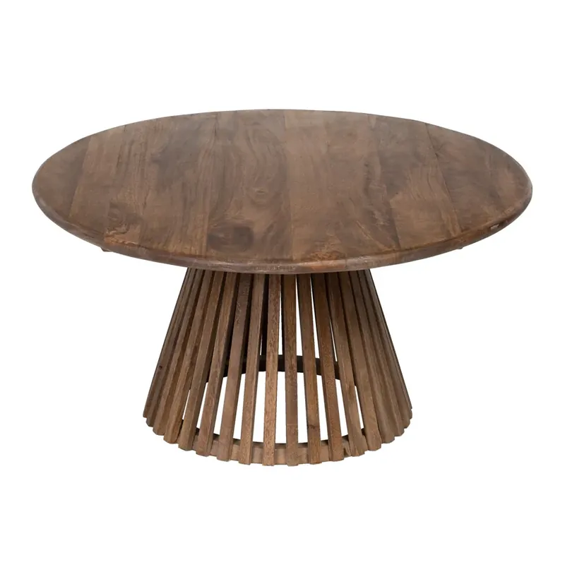 Masuta living rotunda lemn de mango maro, 90 X 90 X 45 CM | Produs popular