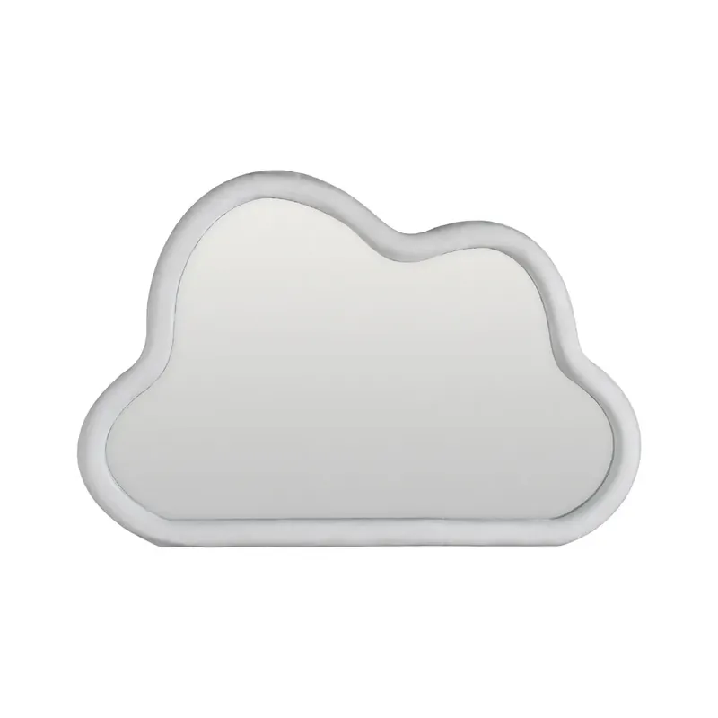 Comandă azi - Oglindă perete Cloud, Ixia, 90x3,5x60 cm, alb, catifea, formă norișor