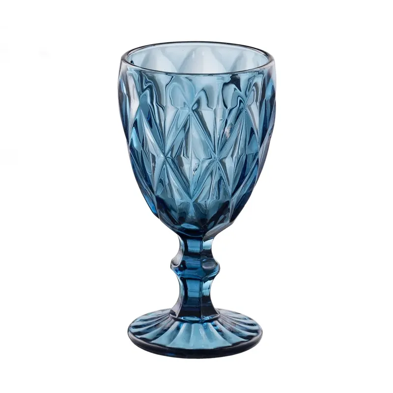 Pahar Vin Blue, Cristal Albastru, 9 X 9 X 17 CM - Se poate comanda
