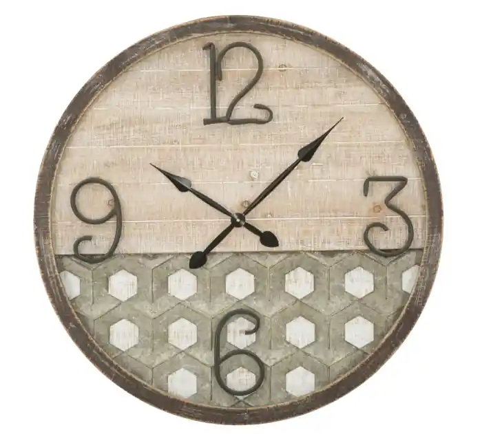 Cumpărături sigure - Ceas de perete stil industrial Denver 80x3,5 cm
