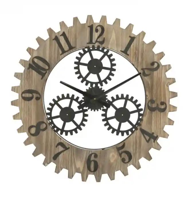 Ultima lansare | Ceas de perete stil industrial rotite dintate 60x4 cm