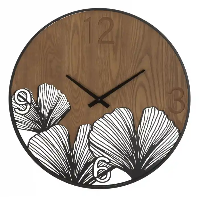 Ceas de perete organic Wood/Leaf 60x2 cm | Reducere specială