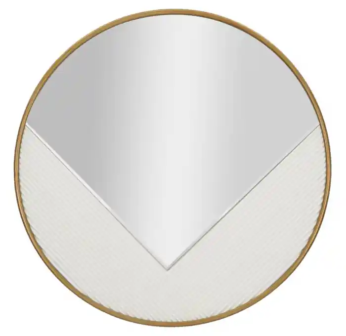 Livrare expres | Oglindă rotunda de perete rama aurie 80x4 cm (dimensiune oglindă 73x64 cm)