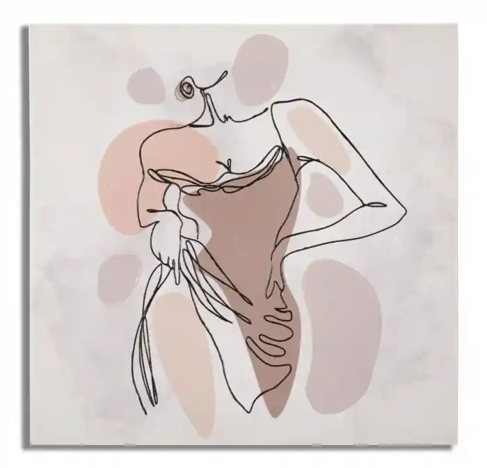 Alegerea clienților | Tablou pictat Lady 80x2,8x80 cm