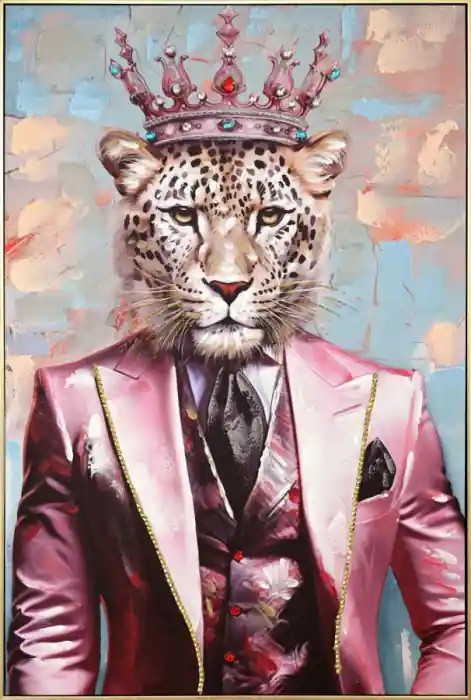 Ofertă pentru o perioadă limitată - Tablou pe panza Leopard 82x4,5x122 cm