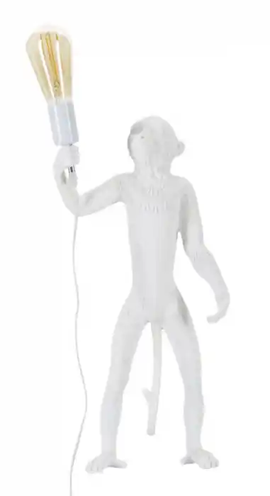 Veioză albă model animale Monkey 26x34x55 cm - Promoție