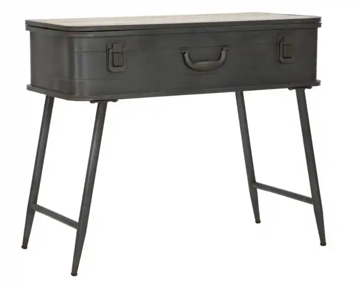 Acum disponibil - Consolă stil industrial cu spațiu de depozitare Industry 80x35x67,5 cm