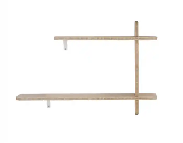 Raft de perete din lemn de bambus Bamboo Tokyo stânga 75x23,5x54 cm - Disponibil acum