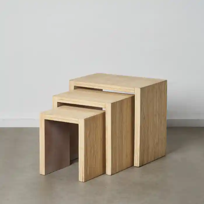 Set 3 mese auxiliare din lemn 60 x 40,50 x 58 cm - Produs popular