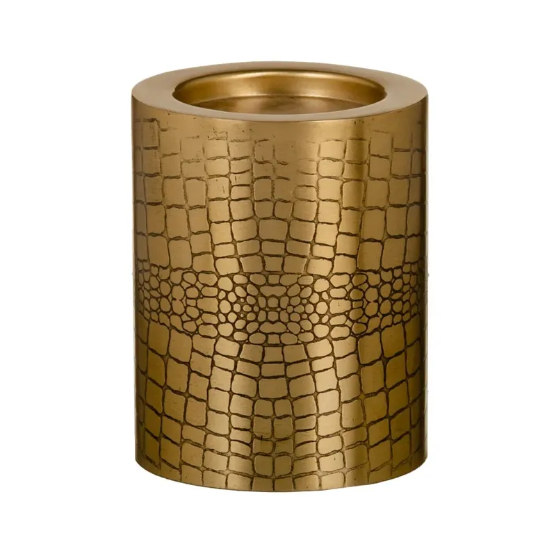 Suport lumânare auriu decorativ din metal 12 x 12 x 15 cm - Ultimele bucăți