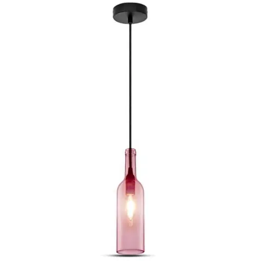 Stoc pe terminate - Pendul Sticla roz E14 V-TAC