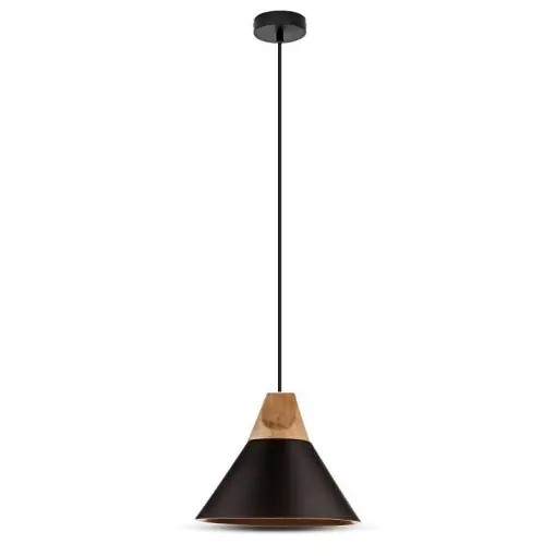 Până la epuizarea stocului | Pendul Conic negru lemn V-TAC D250