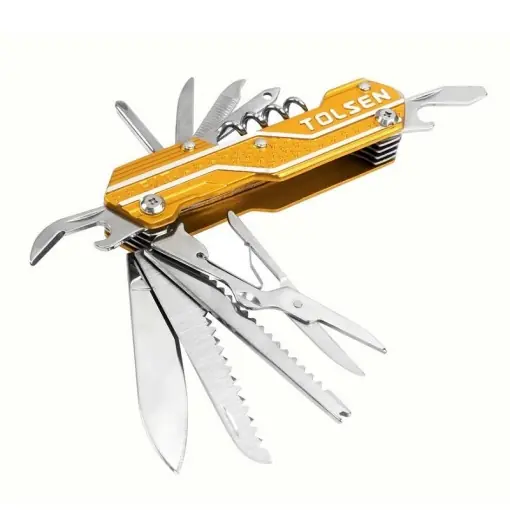 Recomandare - Briceag Tolsen de buzunar multifunctional 15 in 1, inox Instrumentul ideal pentru aventuri