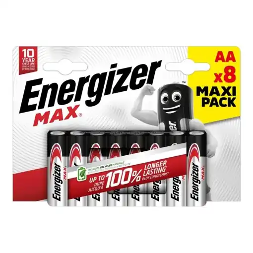 Calitate de top - Set 8 baterii, AA, LR6, 1.5V, Energizer Max
