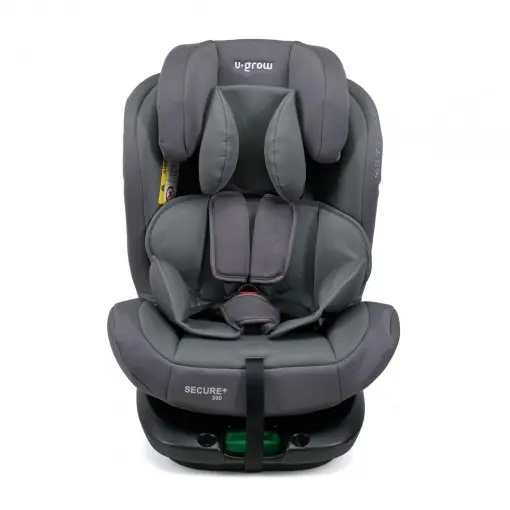 Doar săptămâna aceasta | Scaun auto U-Grow Secure+ 40-150 cm , 360 grade , 4 pozitii de ajustare pe spate , 10 pozitii de ajustare a tetierei pe inaltime, gri, U-Grow