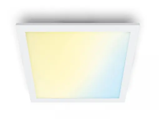 Panou LED WiZ Panel SQ, Wi-Fi, control vocal, 36W, 3400 lm, lumina alba(2700-6500K), IP20, 60cm, Alb | Economii suplimentare