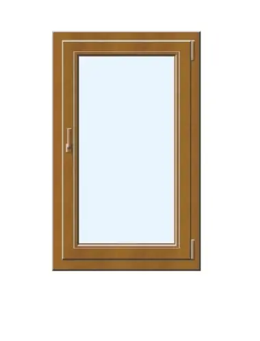 Fereastra PVC stejar 71x116cm, simpla deschidere, 4 camere, dreapta - Produs adăugat recent