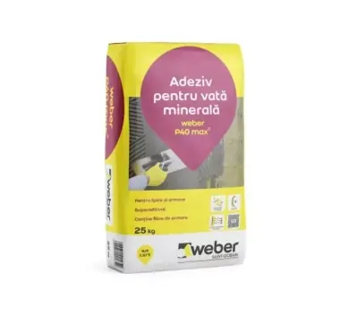 Cumpără online | Adeziv vata bazaltica minerala Weber P40 25kg