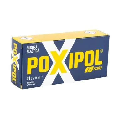 Adeziv bicomponent Poxipol de reparare, pentru metal, actionare rapida, 14 ml, gri - Economisește