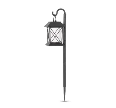 În stoc - Lampa solara de gradina, 8xmicroLED WW, 42.5 cm, felinar cu suport