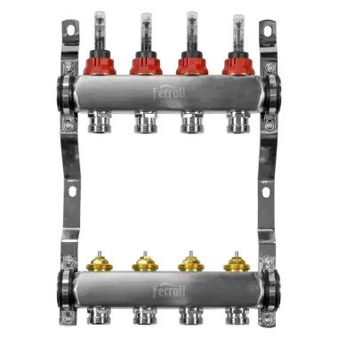 Calitate de top - Distribuitor din otel inox basic 8 cai Ferroli