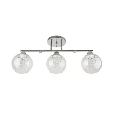 Lustra Klausen KARA 3 3XE27 15W LY-3324, interior, culoare crom, abajur transparent - Reducere suplimentară