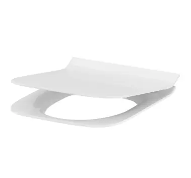 Plasează comanda | Capac WC Cersanit Crea rectangular, slim, duroplast, antibacterian, soft close, demontare rapida, K98-0178
