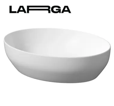 Lavoar Cersanit Larga oval 50x38cm, alb mat, cu montare pe blat, K677-017 - Noutate în catalog