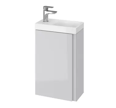 Au mai rămas puține bucăți - Masca pentru lavoar Cersanit Moduo 40cm, gri, 1 usa, soft close, montat, S929-013