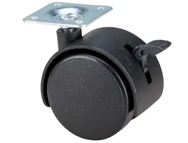 Roata pivotanta cu flansa pentru mobilier, cu frana, sarcina 20 kg, 678366 - Calitate profesională