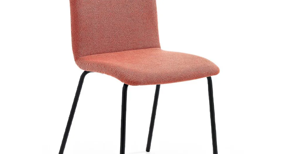 Cantități limitate | Scaun de bucatarie din stofa colorata si design modern metalic - Hermione