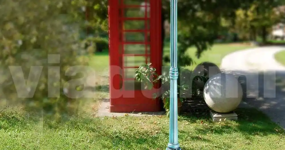 Comandă simplu | Lampa de exterior 212 cm din acril negru si aluminiu Made in Italy - Trovanero