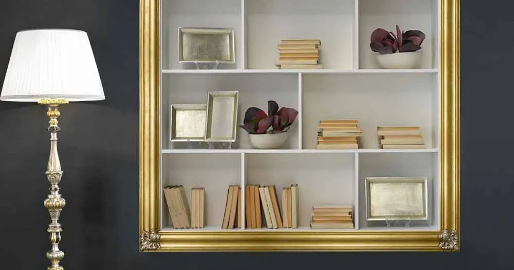 Top vânzări - Wall-bibliotecă din lemn geloton produs în Italia Giulio
